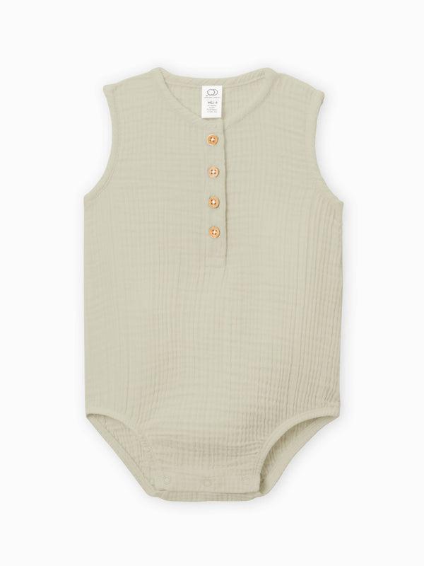 Bowie Muslin Romper - Sage