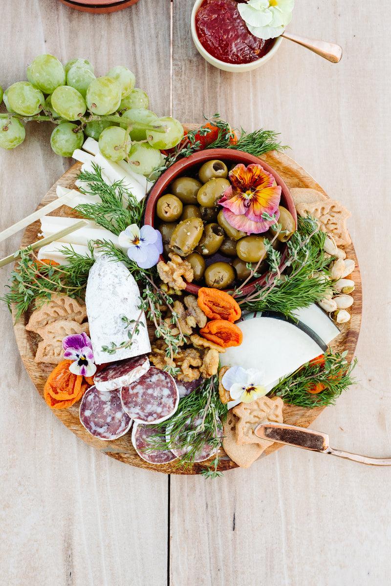 Maple Leaves Cookies on a cheese plate at a Santa Barbara Picnic | Slate Catering | Danielle Motif Photography