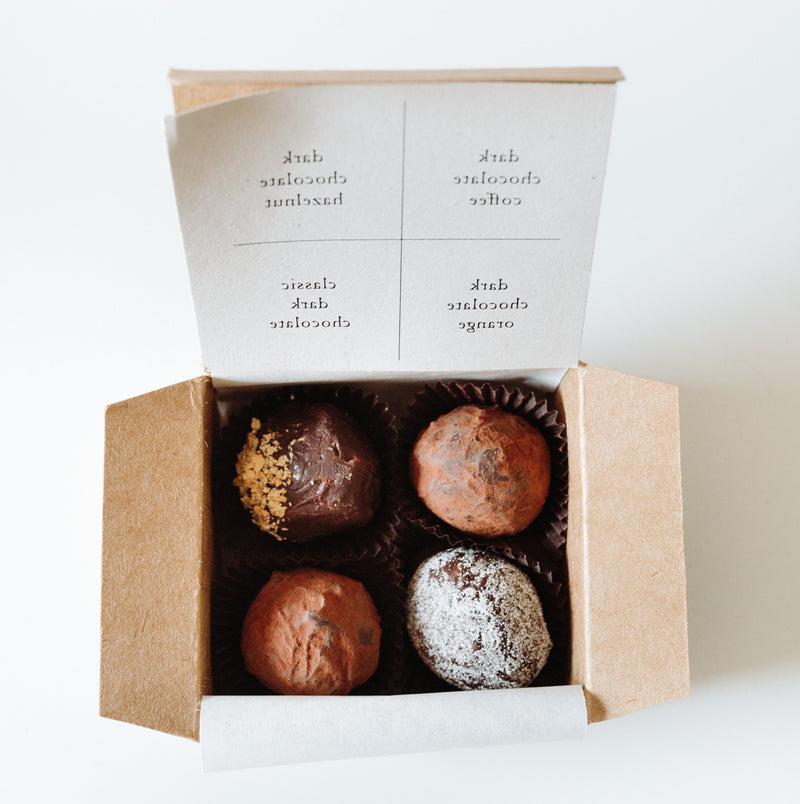 Fine Chocolate Truffles - Box of Four Assorted