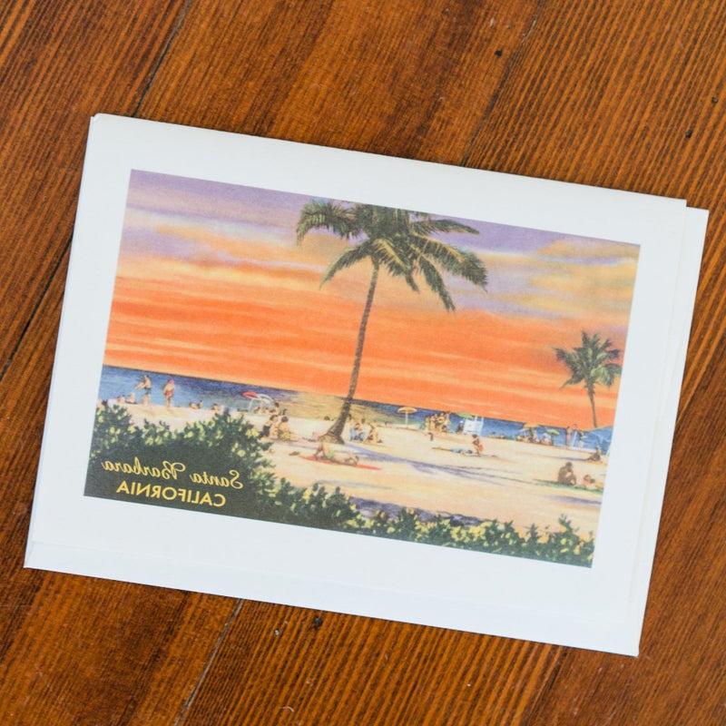 Santa Barbara Beach Note Card Single Note Cards - Found Image, The Santa Barbara Company