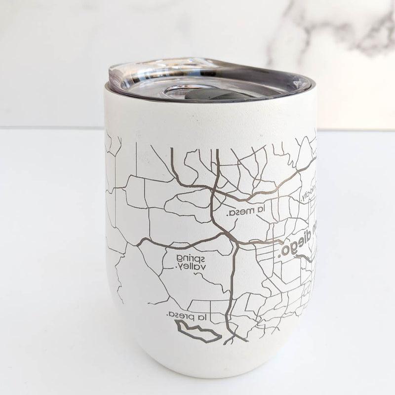 Map of the San Diego Insulated Wine Tumbler