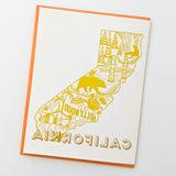 California Letterpress Card